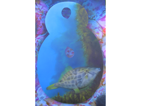 Airbrushed Fish Art Canvas Painting